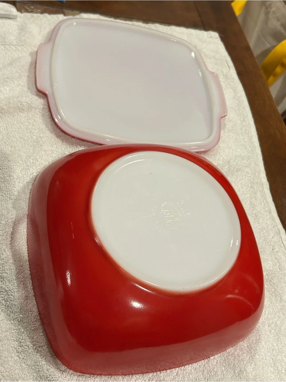 Pyrex Red Covered Casserole Dish
